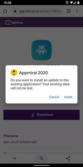 App update -android