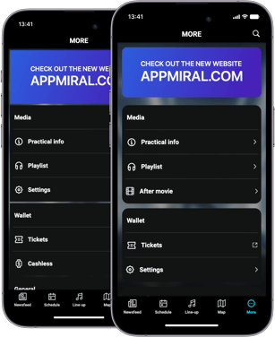Spacing More Menu